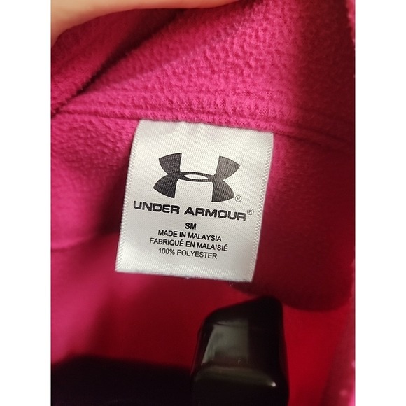 Under Armour Pink Fleece Quater Zip Long Sleeve Women's Size small Penn State - Picture 8 of 9